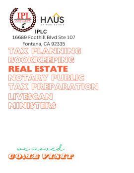 IPL Taxes Bookkeeping Notary Public Real Estate