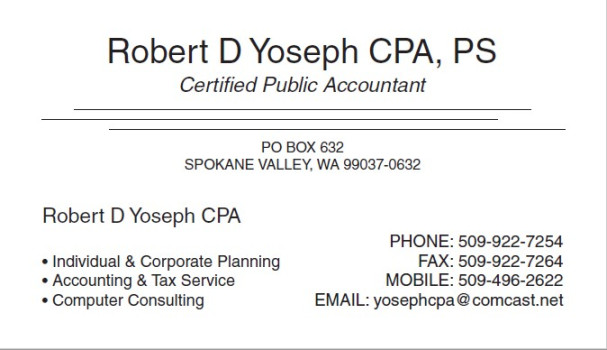 Robert D Yoseph CPA, PS